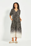 Verge Amara Dress in Black Print - Arielle Clothing