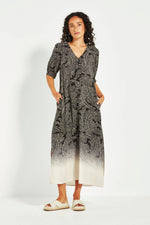 Verge Amara Dress in Black Print - Arielle Clothing