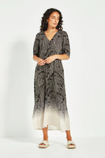 Verge Amara Dress in Black Print - Arielle Clothing