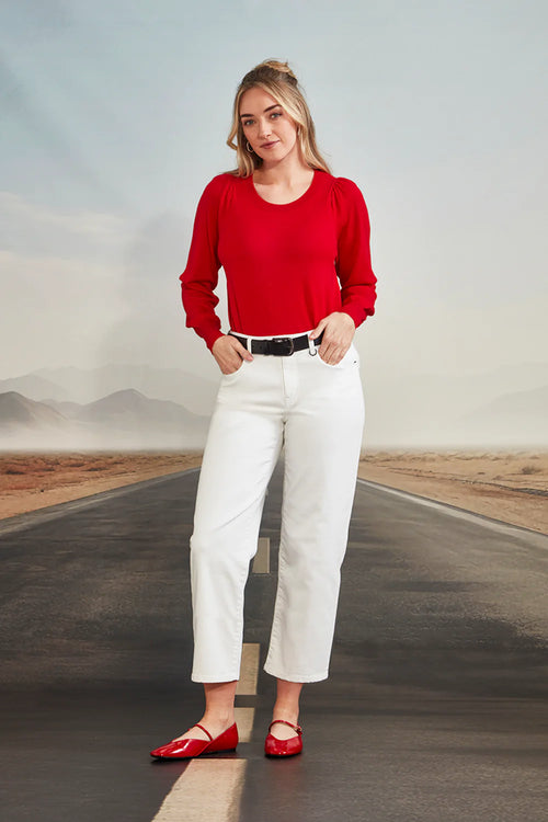 Verge Bronte Sweater in Fire - Arielle Clothing