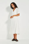 Verge Cayman Midi Dress in White - Arielle Clothing 