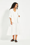 Verge Cayman Elbow Sleeve Jacket in White - Arielle Clothing