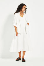 Verge Cayman Elbow Sleeve Jacket in White - Arielle Clothing