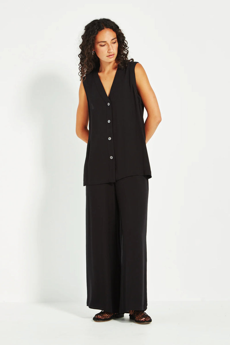 Verge Cayman Palazzo Pants in Black - Arielle Clothing