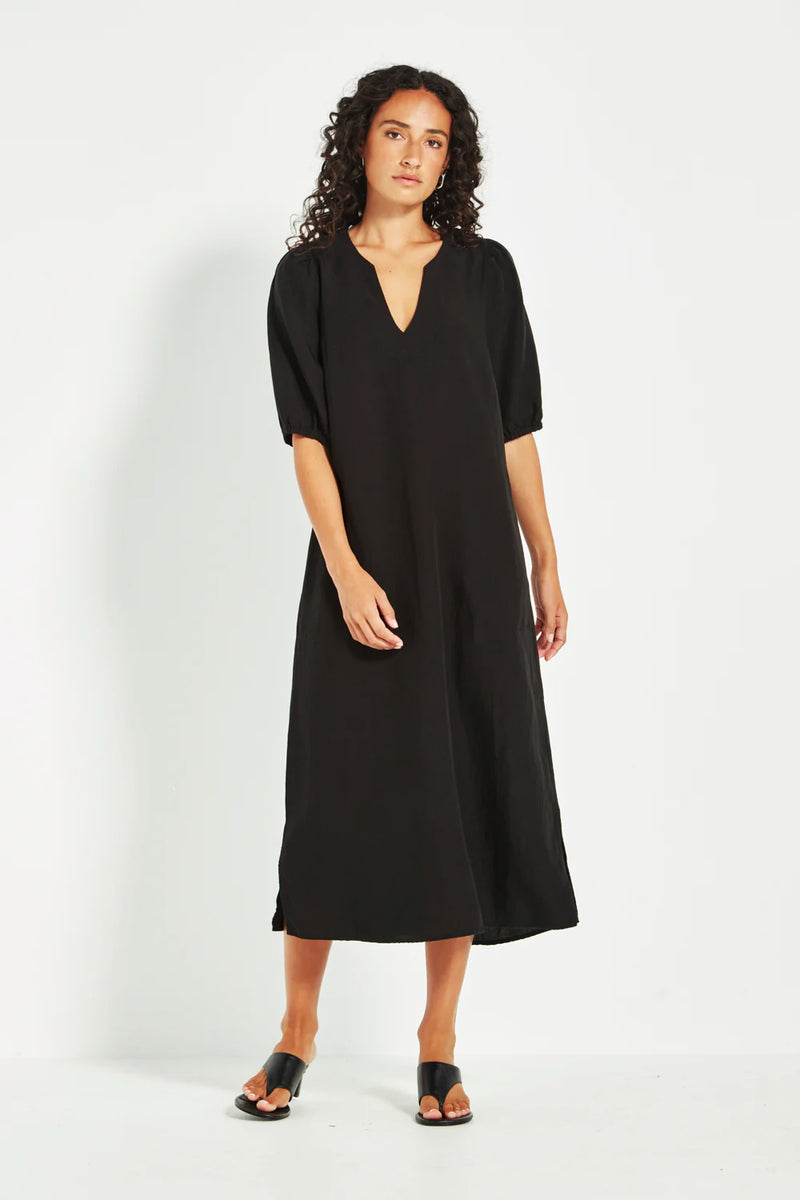 Verge Connie Midi Dress in Black - Arielle Clothing