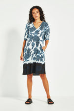 Verge Dynasty Print Dress in Ink - Arielle Clothing