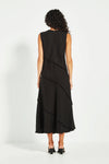 Verge Elle Bias Cut Midi Dress in Black - Arielle Clothing