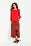 Verge Ember Print Skirt in Rust and Chocolate - Arielle Clothing