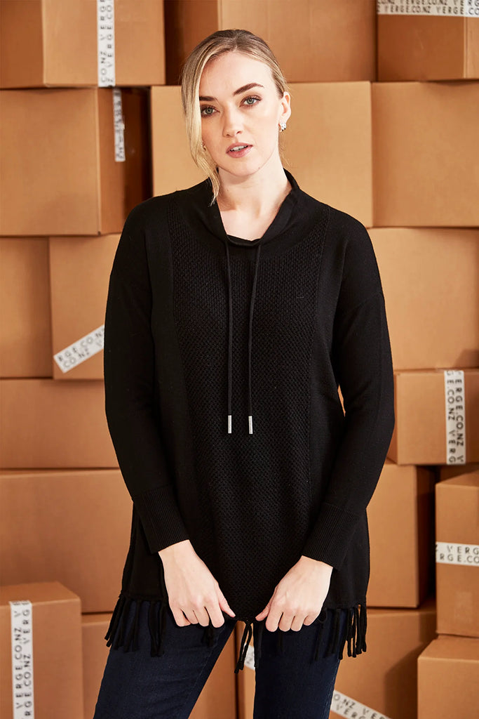 Verge Havana Sweater in Black - Arielle Clothing