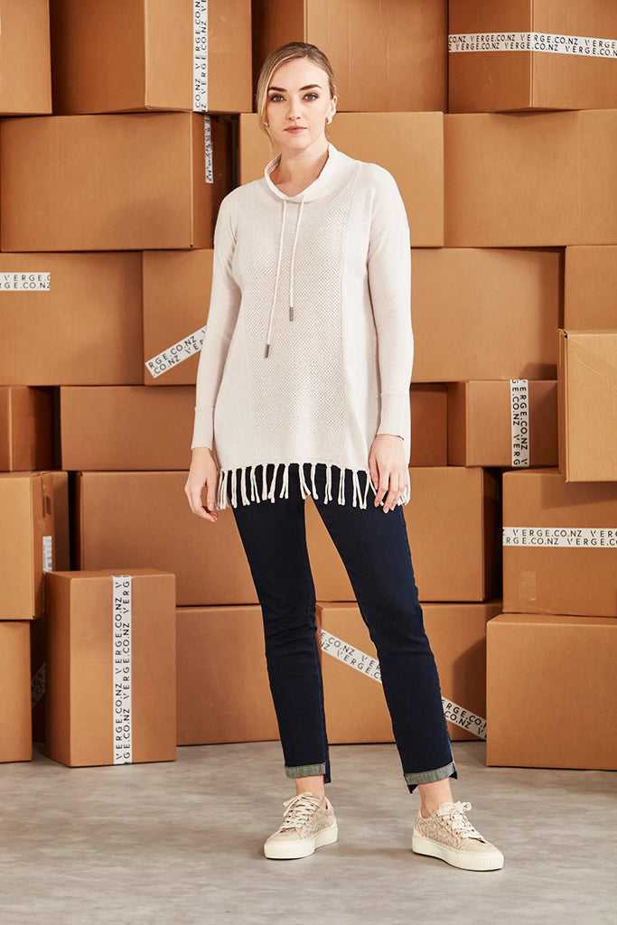 Verge Havana Sweater in Bone - Arielle Clothing 
