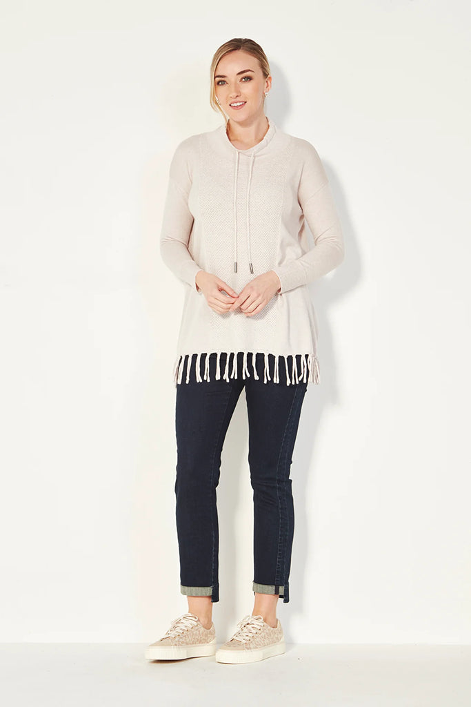 Verge Havana Sweater in Bone - Arielle Clothing 