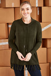 Verge Havana Sweater in Olive Marle - Arielle Clothing