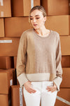 Verge Loom Sweater in Latte - Arielle Clothing