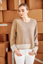 Verge Loom Sweater in Latte - Arielle Clothing