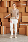 Verge Loom Sweater in Latte - Arielle Clothing