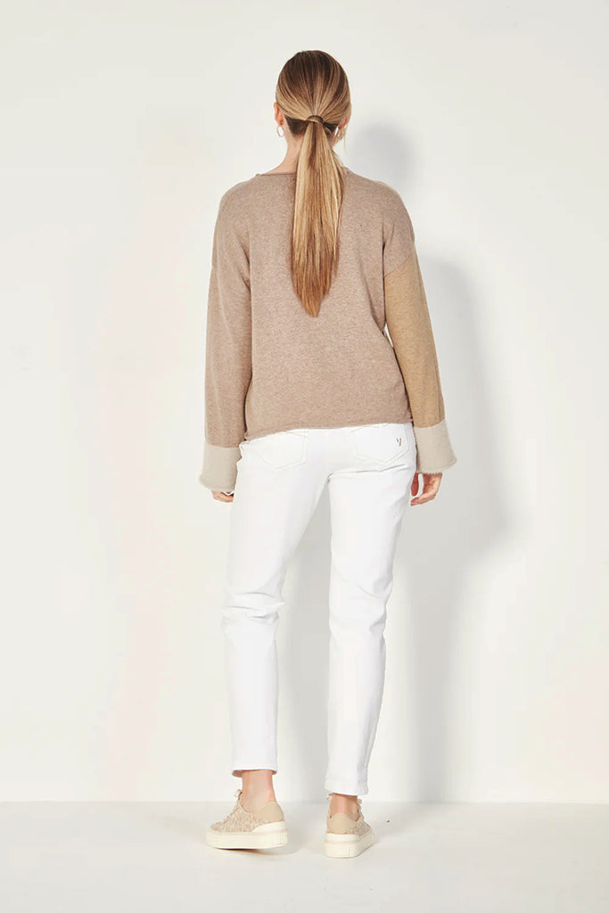 Verge Loom Sweater in Latte - Arielle Clothing