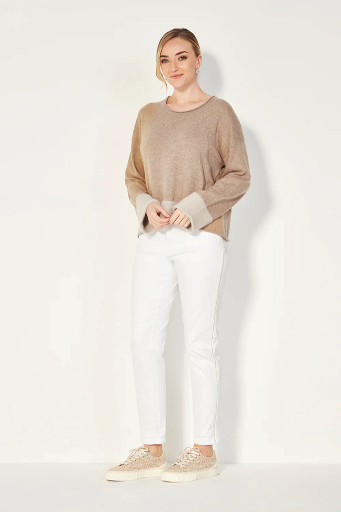 Verge Loom Sweater in Latte - Arielle Clothing