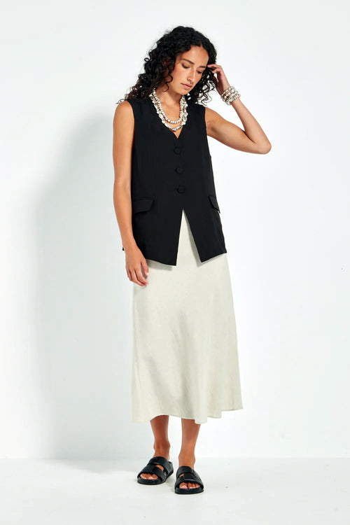 Verge Loretta Vest in Black - Arielle Clothing