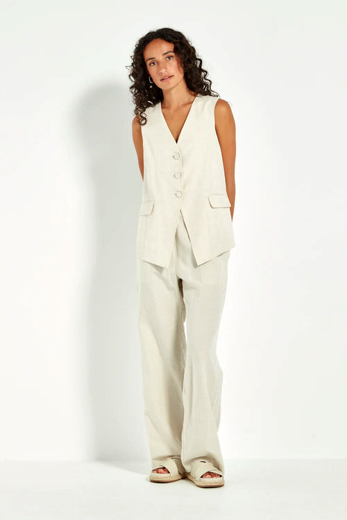 Verge Sierra Wide Leg Pants in Cashew - Arielle Clothing