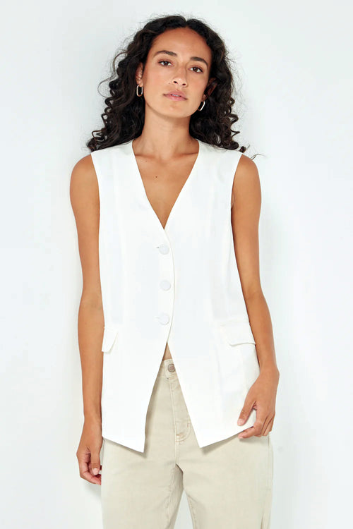 Verge Loretta Vest in White - Arielle Clothing