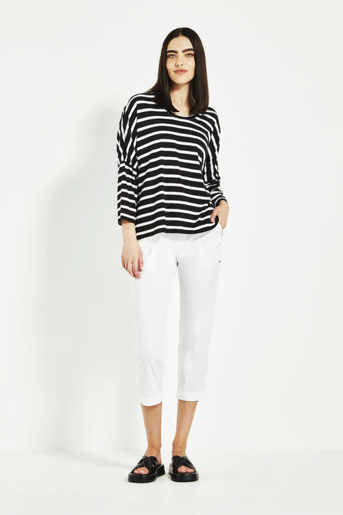 Verge Sail Tee in Black - Arielle Clothing