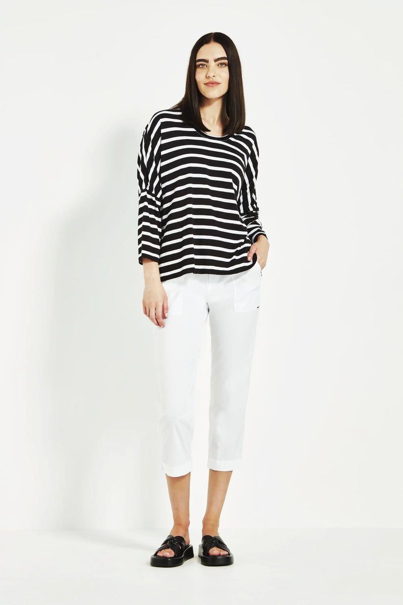 Verge Sail Tee in Black - Arielle Clothing
