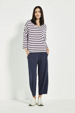 Verge Sail Top in Denim - Arielle Clothing