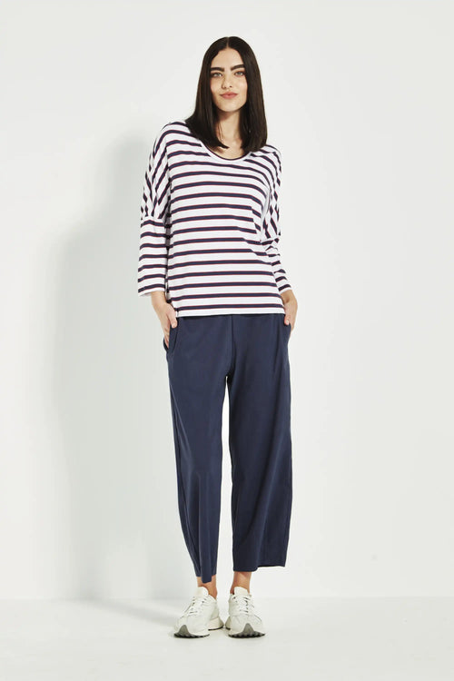 Verge Sail Top in Denim - Arielle Clothing