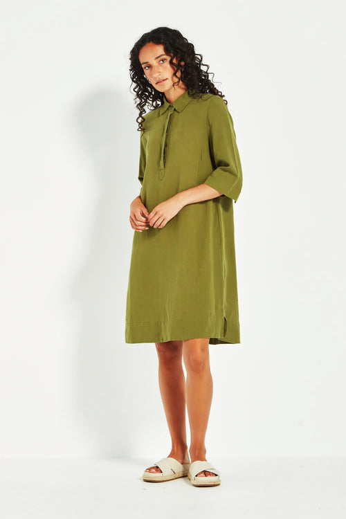 Verge Seville Shift Dress in Green - Arielle Clothing