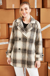 Verge Tori Coat in Check - Arielle Clothing