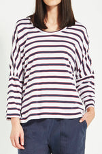 Verge Sail Top in Denim - Arielle Clothing