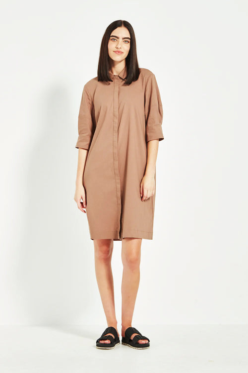 Verge Acrobat Nori Dress in Mocha - Arielle Clothing