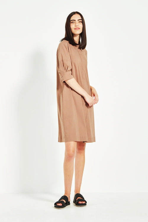 Verge Acrobat Nori Dress in Mocha - Arielle Clothing