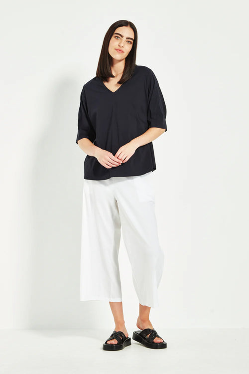 Verge Acrobat Rumour Top in French Ink - Arielle Clothing