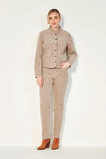 Verge Hopper Slim Fit Jacket in Mushroom - Arielle Clothing