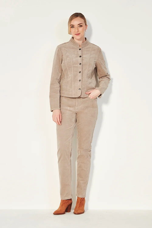 Verge Hopper Slim Fit Jacket in Mushroom - Arielle Clothing