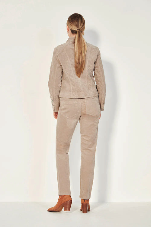 Verge Hopper Slim Fit Jacket in Mushroom - Arielle Clothing