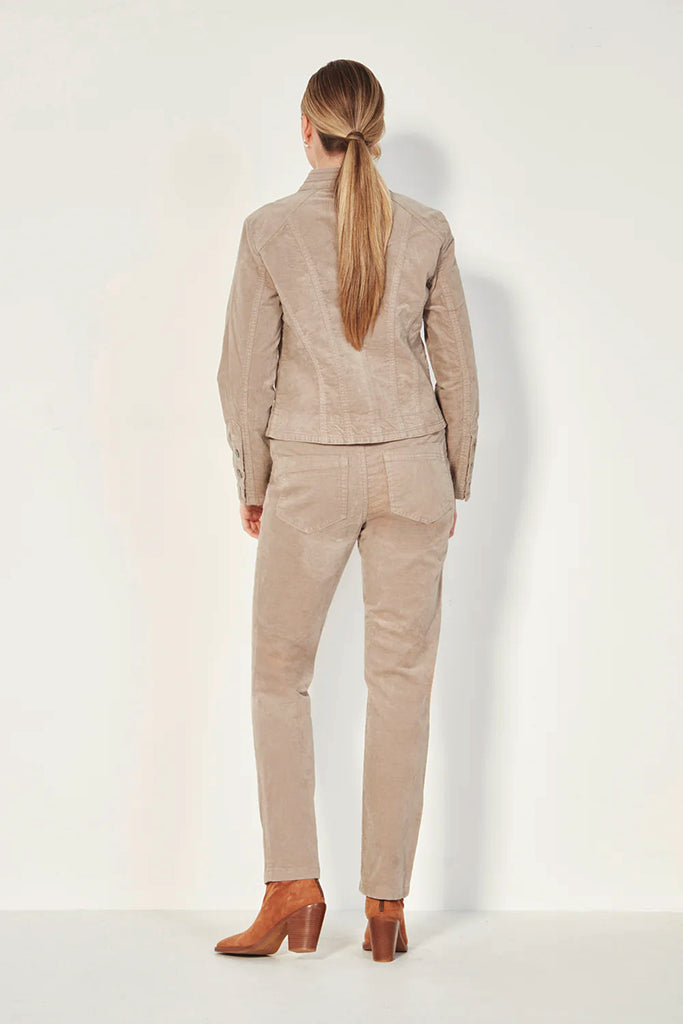 Verge Hopper Slim Fit Jacket in Mushroom - Arielle Clothing