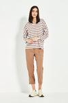 Verge Sail Striped Tee in Mocha - Arielle Clothing