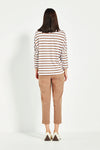 Verge Sail Striped Tee in Mocha - Arielle Clothing