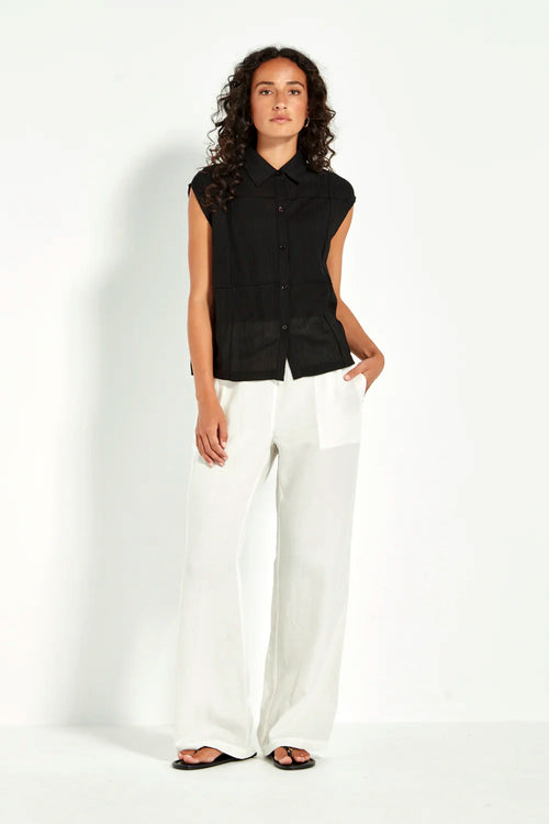 Verge Sierra Wide Leg Pants in White - Arielle Clothing