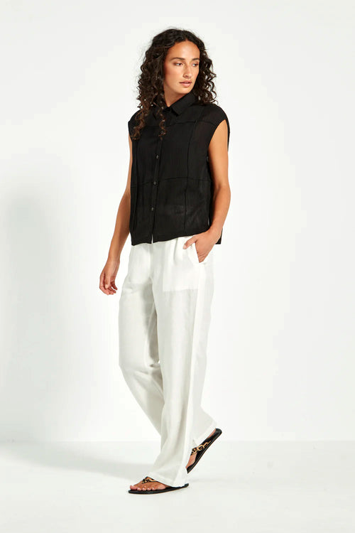 Verge Sierra Wide Leg Pants in White - Arielle Clothing