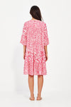 Verge Vale Print Dress in Pink - Arielle Clothing