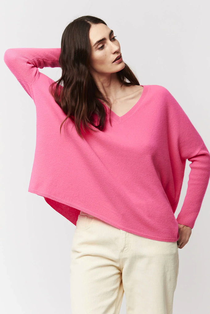 Aldo Martins Aktua Cashmere Oversized Sweater in Watermelon Pink - Arielle Clothing