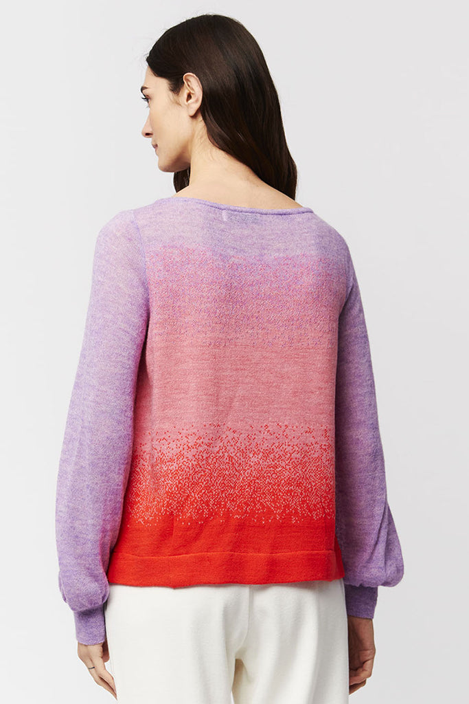 Aldo Martins Bolo Ombre Sweater in Lilac & Coral - Arielle Clothing