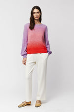 Aldo Martins Bolo Ombre Sweater in Lilac & Coral - Arielle Clothing