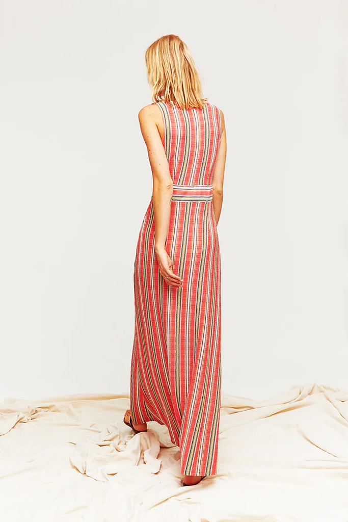Aldo Martins Nerja Knit Dress in Coral Stripes - Arielle Clothing
