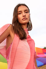 Aldo Martins Reims Dress With Shawl in Pink - Arielle Clothing