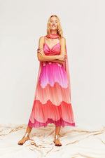 Aldo Martins Reims Dress With Shawl in Pink - Arielle Clothing