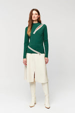 Aldo Martins Erebus Zip Sweater in Emerald - Arielle Clothing
